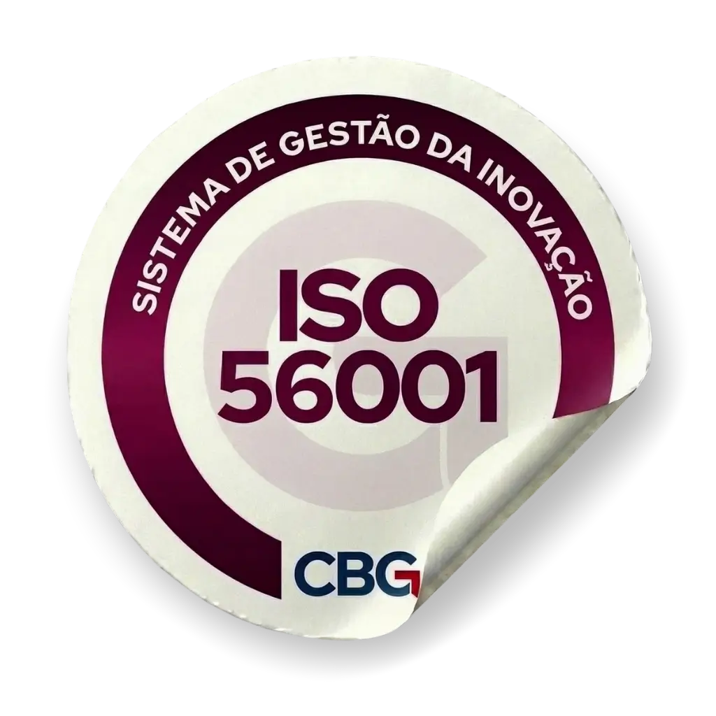 Selo de certificação ISO 56001